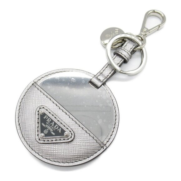 PRADA Key ring Saffiano leather Metal SHW Used Women - Picture 1 of 6